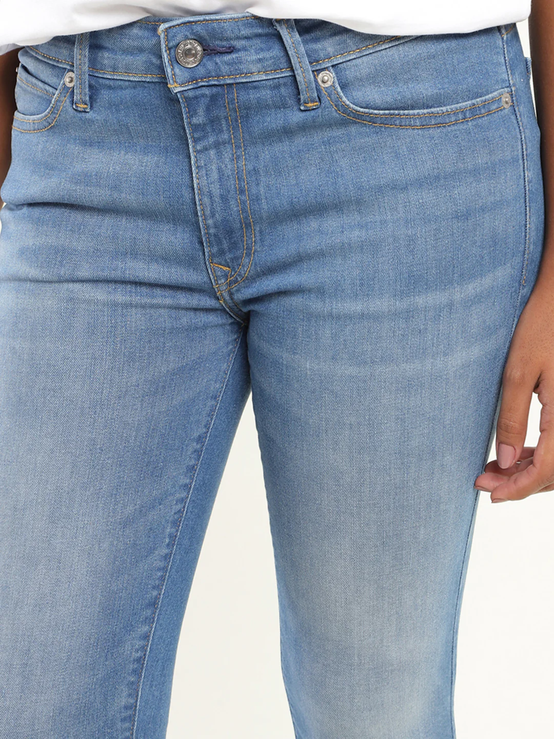 Women's 711 Blue Skinny Fit Mid Rise Jeans - Image 4