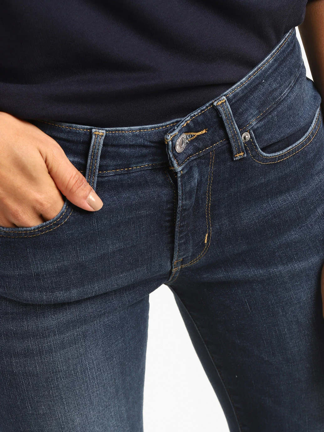 Women's 711 Blue Skinny Fit Mid Rise Jeans - Image 5