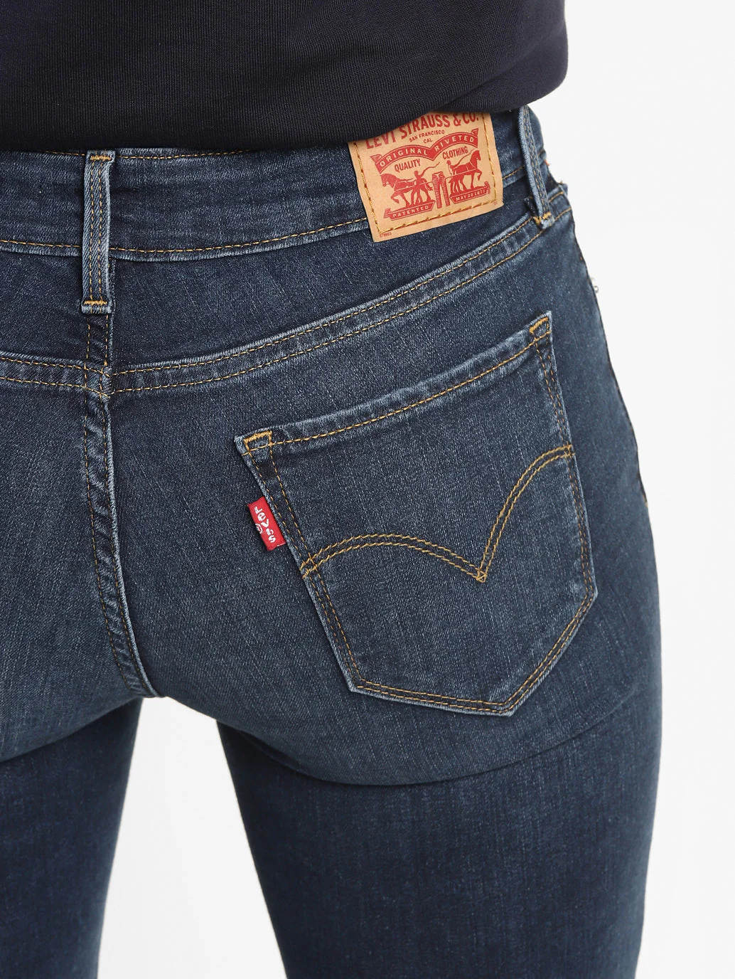 Women's 711 Blue Skinny Fit Mid Rise Jeans - Image 6