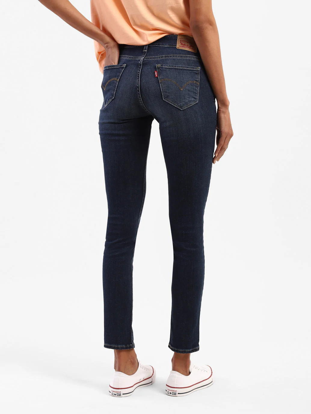 Women's 711 Blue Skinny Fit Mid Rise Jeans - Image 2