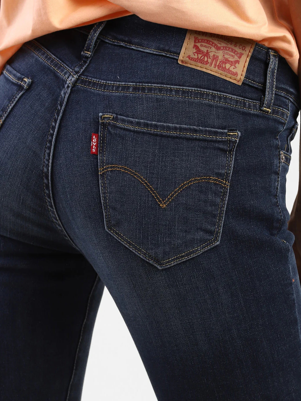 Women's 711 Blue Skinny Fit Mid Rise Jeans - Image 5