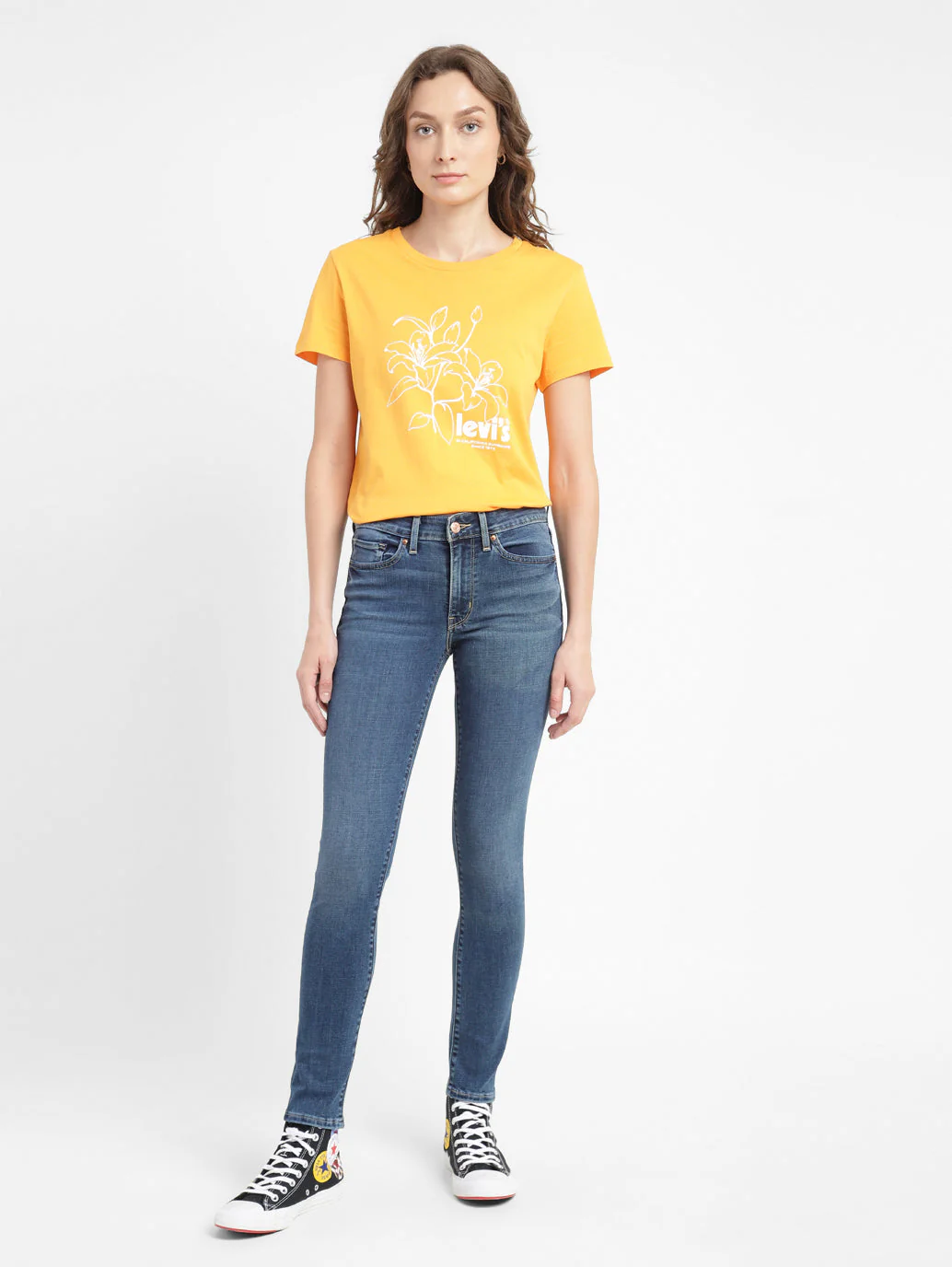 Women's 711 Blue Skinny Fit Mid Rise Jeans - Image 7