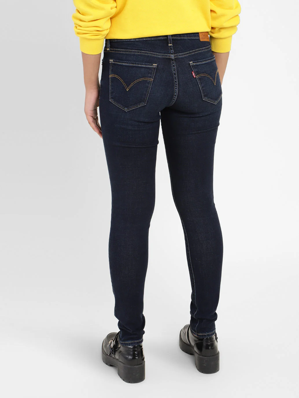 Women's 711 Blue Skinny Fit Mid Rise Jeans - Image 2