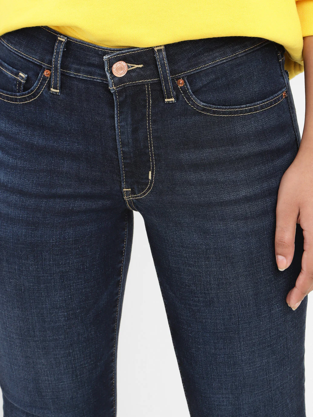 Women's 711 Blue Skinny Fit Mid Rise Jeans - Image 4