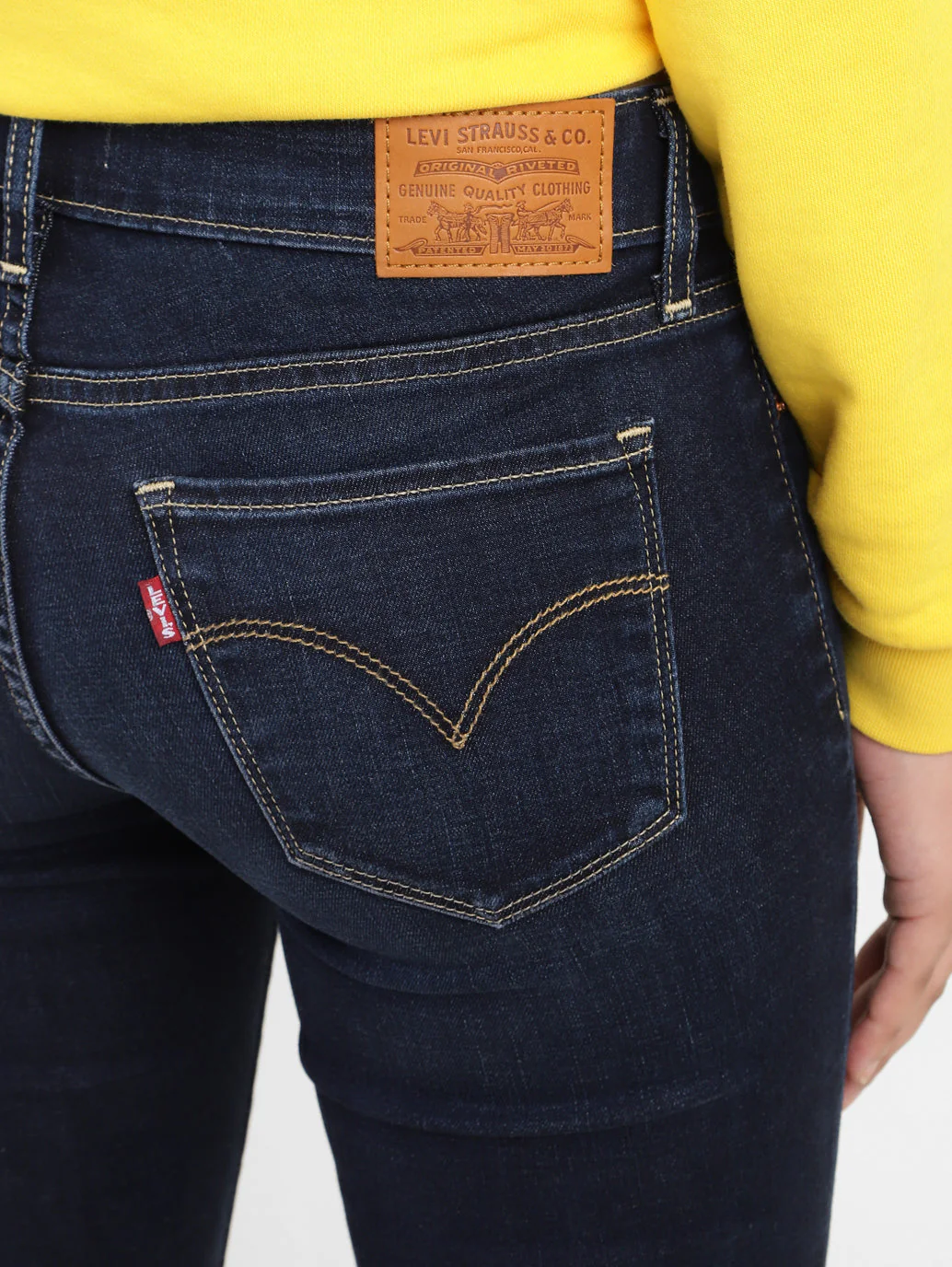 Women's 711 Blue Skinny Fit Mid Rise Jeans - Image 5