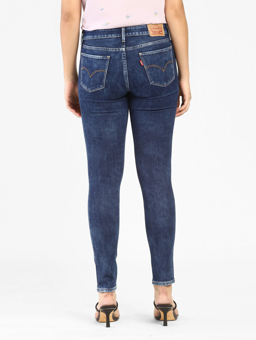 Women's 711 Blue Skinny Fit Mid Rise Jeans - Image 2