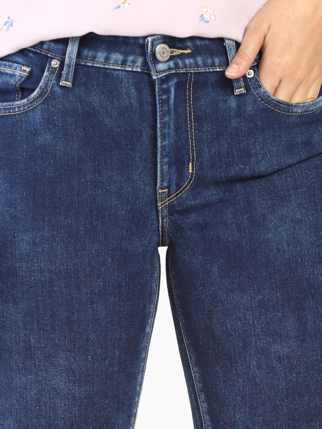 Women's 711 Blue Skinny Fit Mid Rise Jeans - Image 4