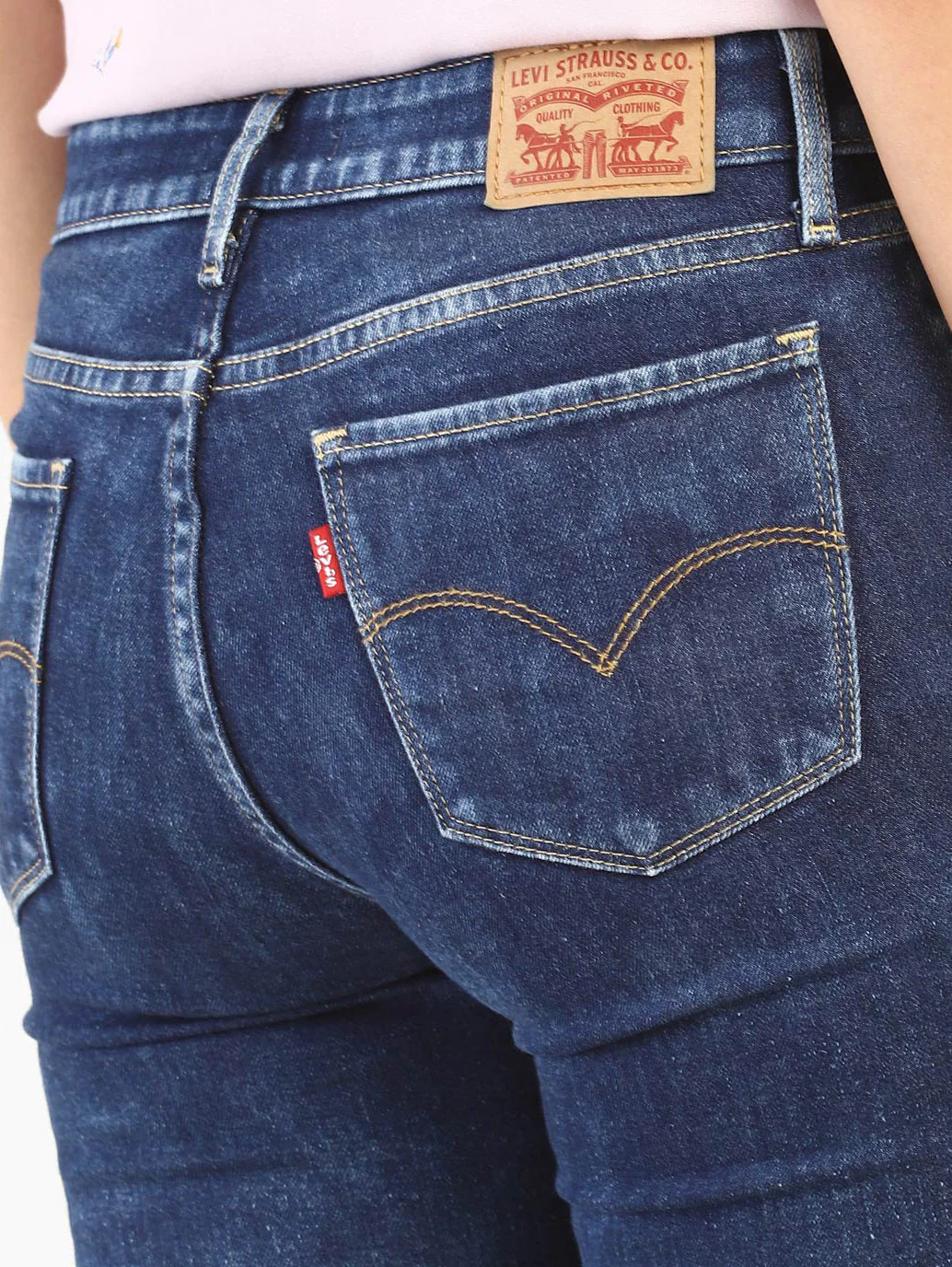 Women's 711 Blue Skinny Fit Mid Rise Jeans - Image 5