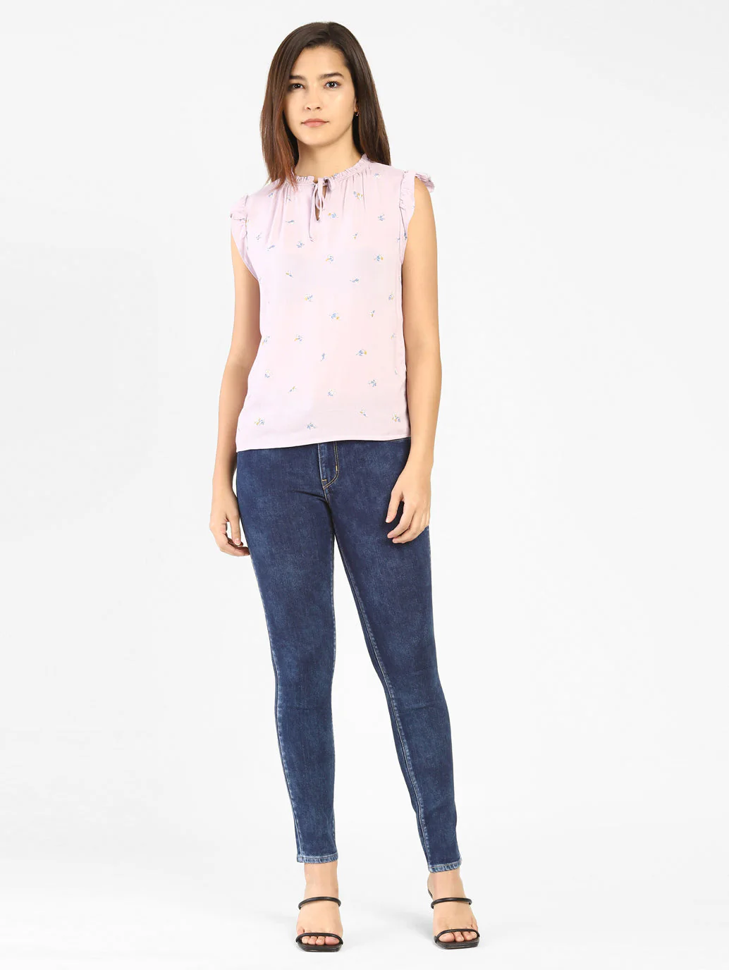 Women's 711 Blue Skinny Fit Mid Rise Jeans - Image 6