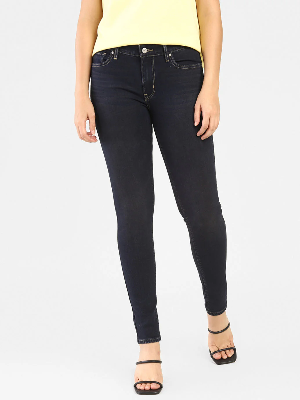 Women's 711 Blue Skinny Fit Mid Rise Jeans