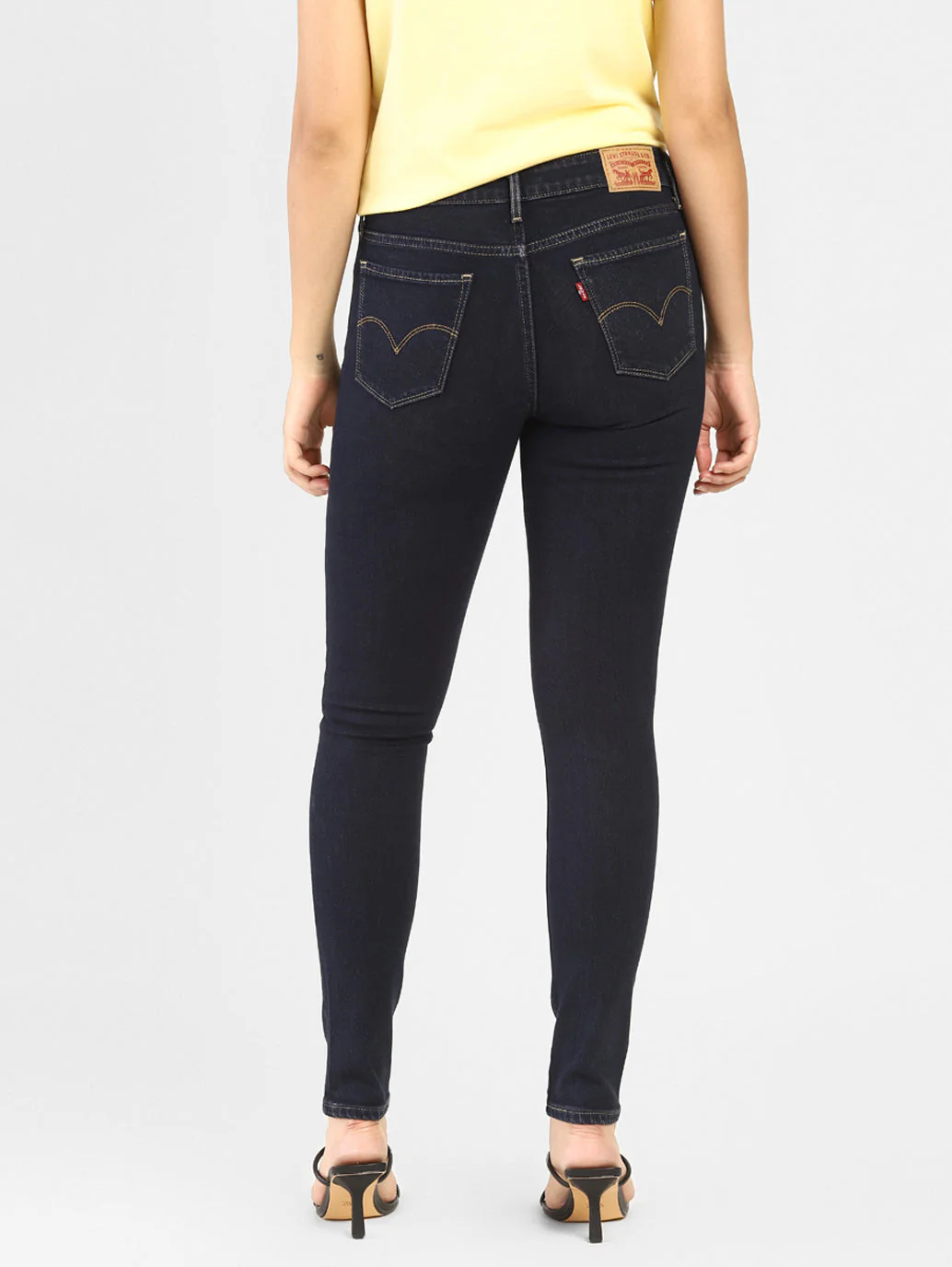 Women's 711 Blue Skinny Fit Mid Rise Jeans - Image 2