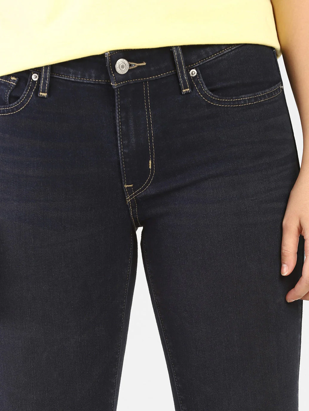 Women's 711 Blue Skinny Fit Mid Rise Jeans - Image 4