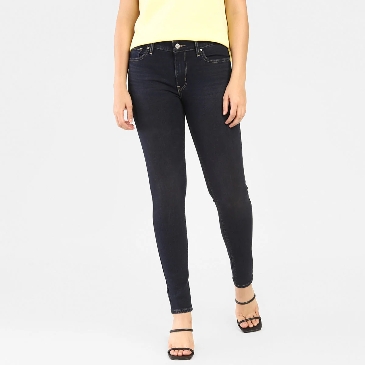 Women's 711 Blue Skinny Fit Mid Rise Jeans - Image 7