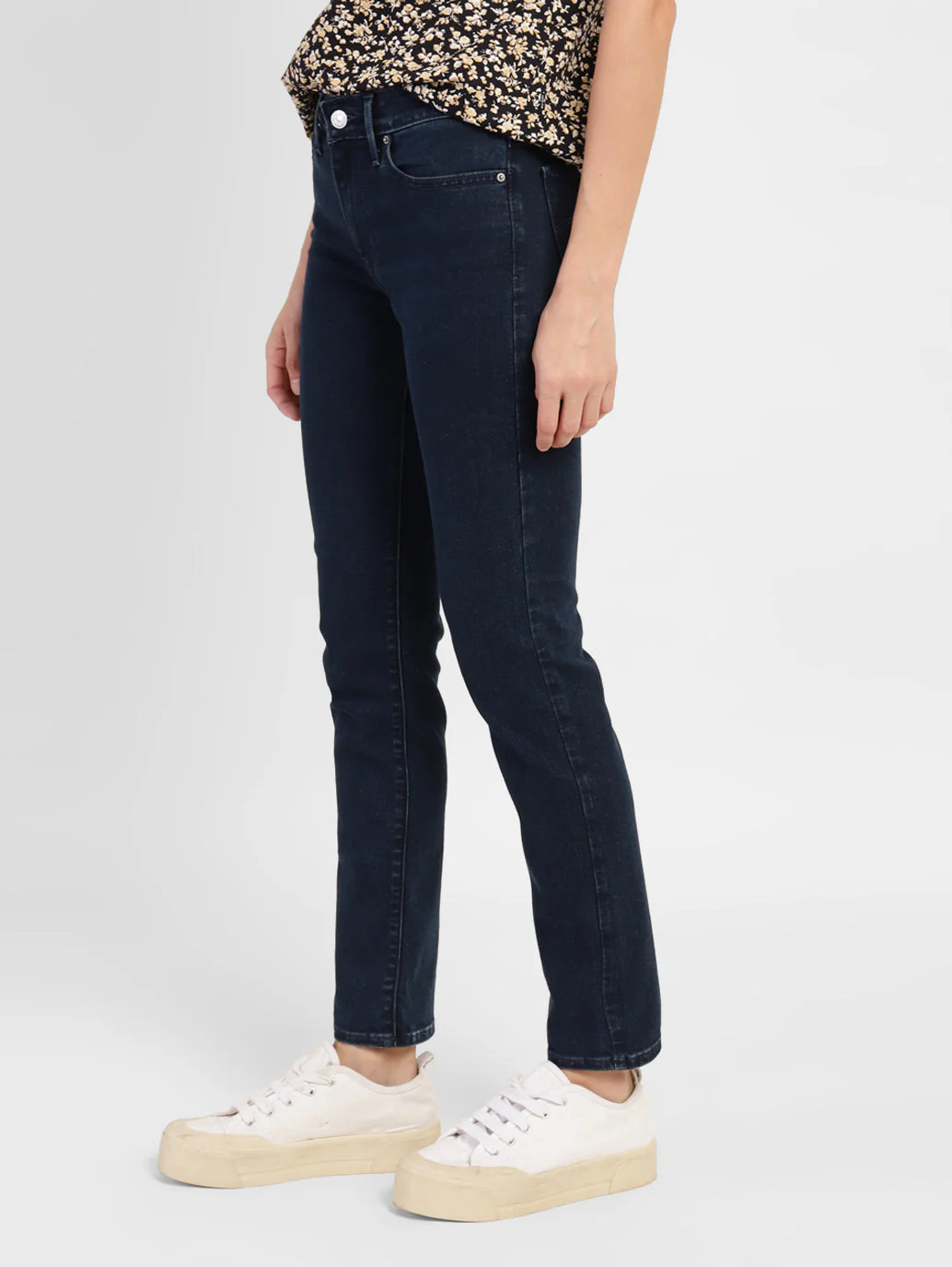 Women's 711 Blue Skinny Fit Mid Rise Jeans - Image 4