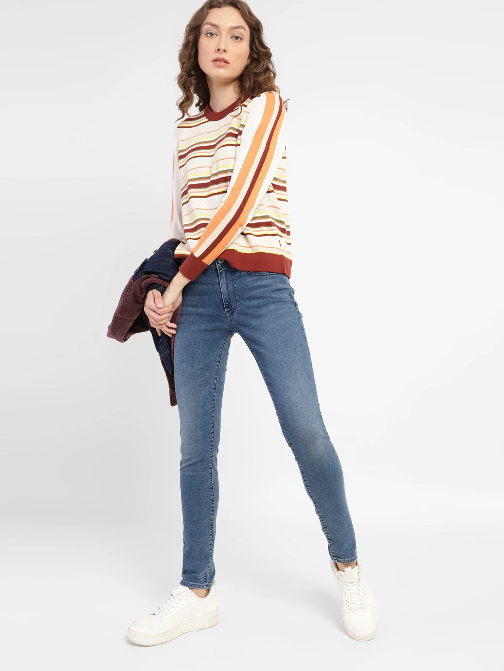 Women's 711 Blue Skinny Fit Mid Rise Jeans - Image 2