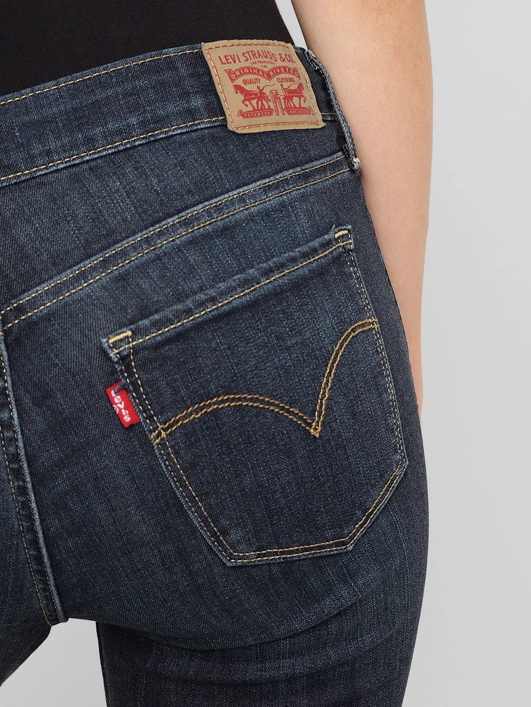 Women's 711 Blue Skinny Fit Mid Rise Jeans - Image 6