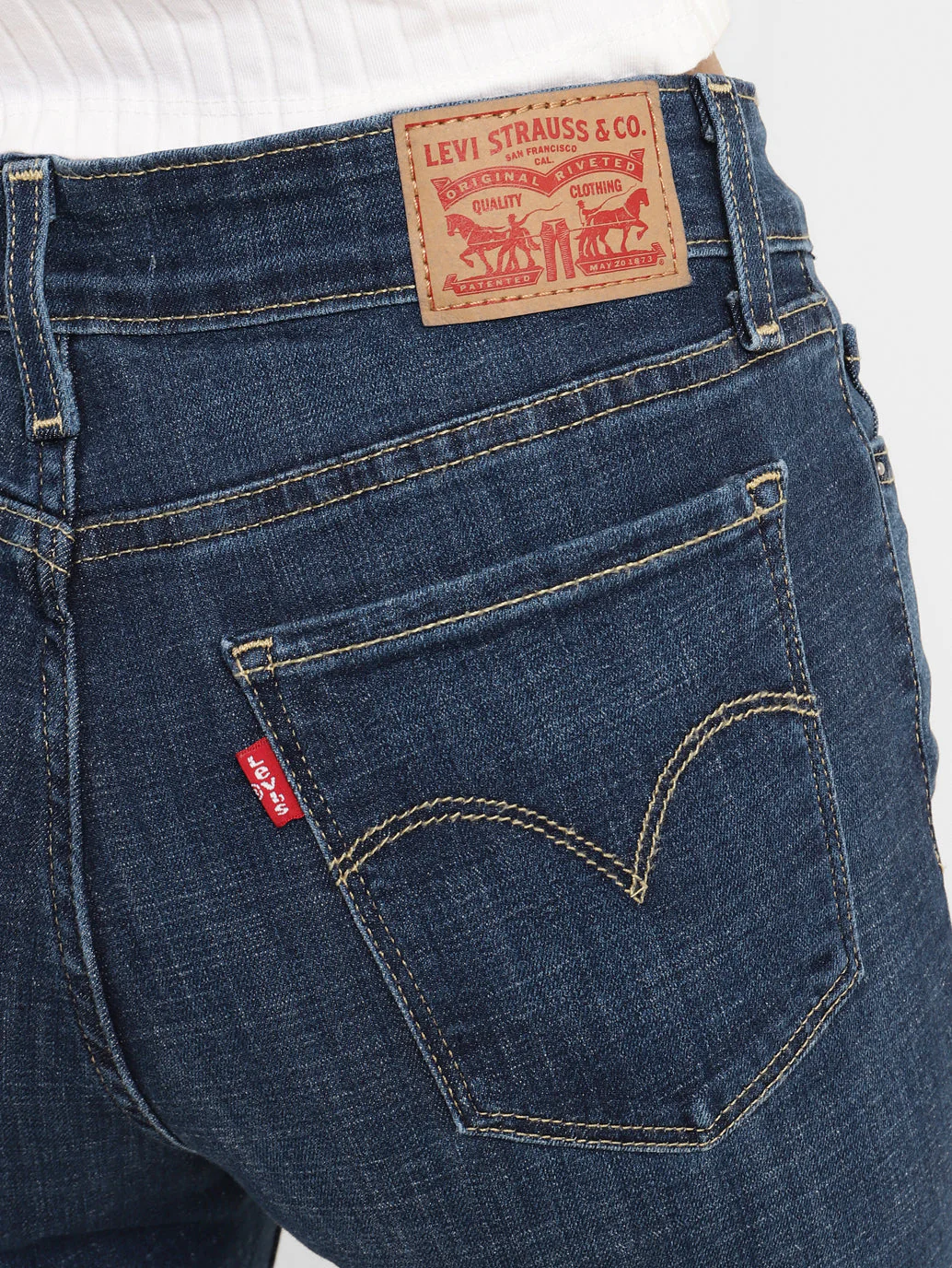 Women's 711 Blue Skinny Fit Mid Rise Jeans - Image 7