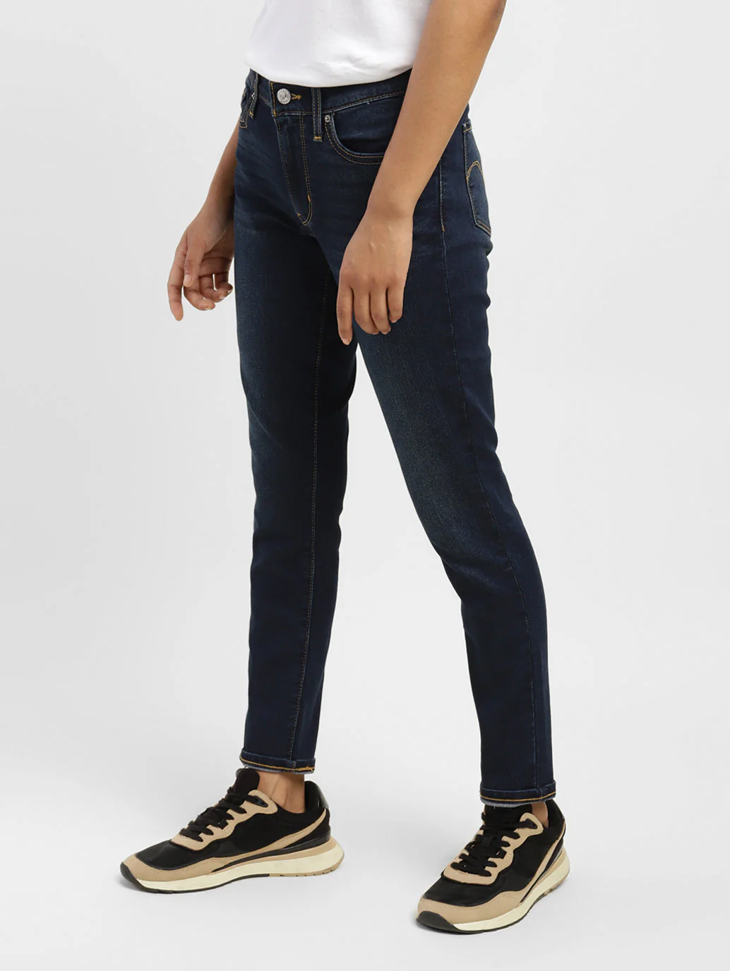 Women's 711 Blue Skinny Fit Mid Rise Jeans - Image 3
