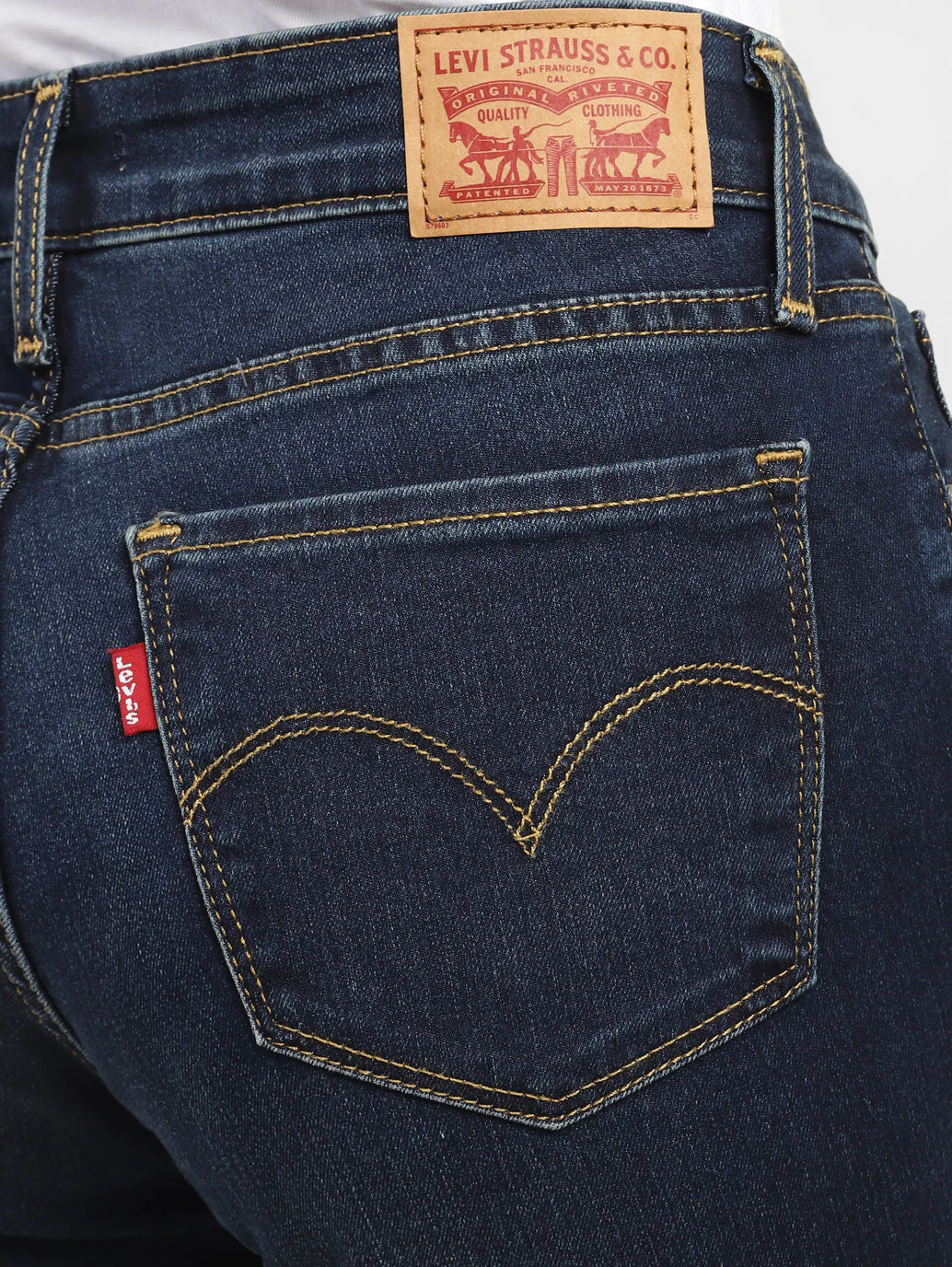Women's 711 Blue Skinny Fit Mid Rise Jeans - Image 5