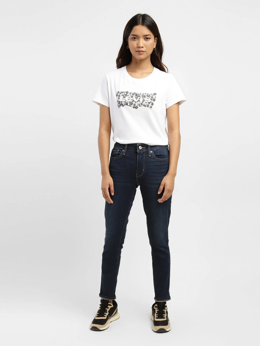 Women's 711 Blue Skinny Fit Mid Rise Jeans - Image 7