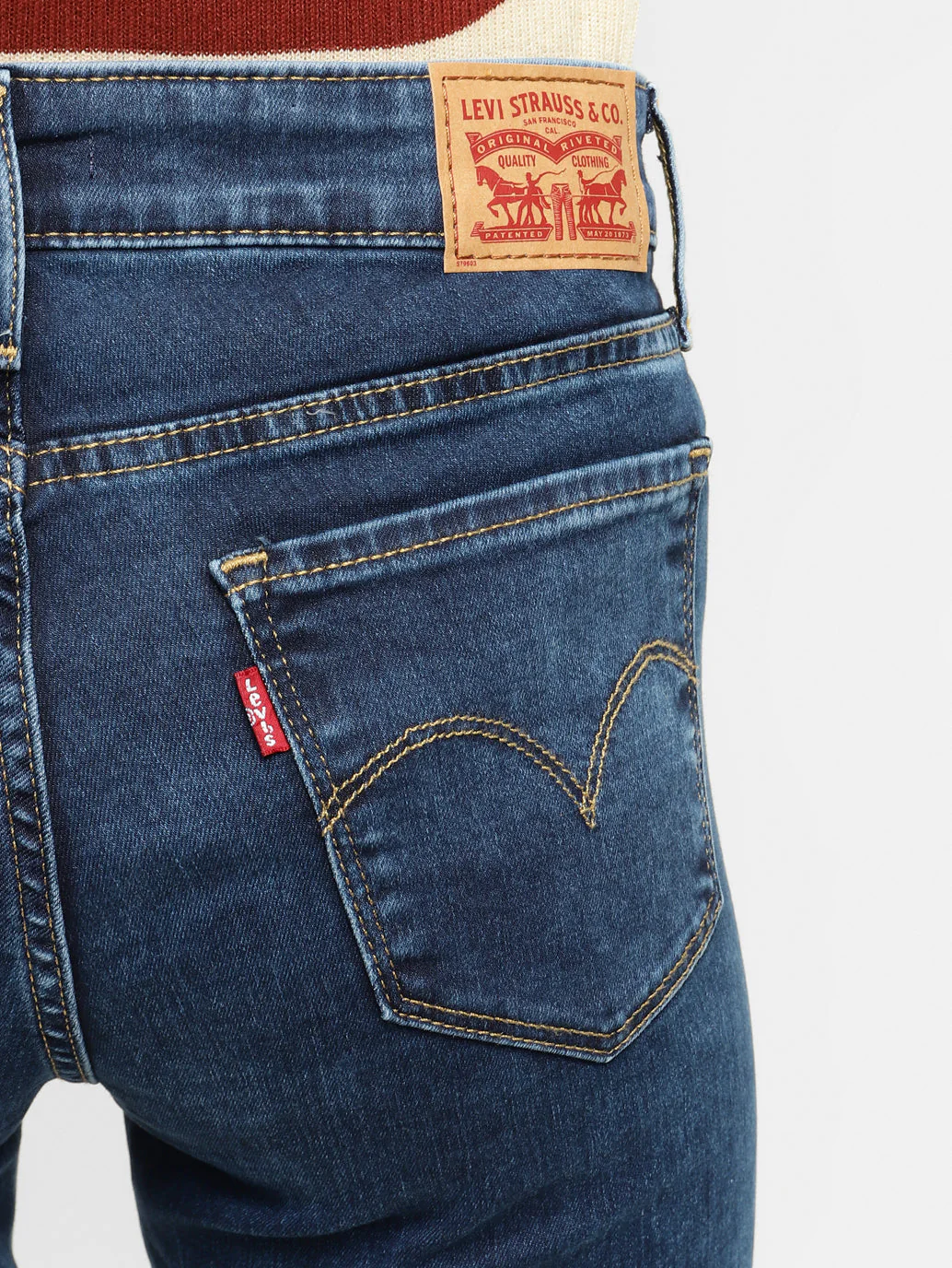 Women's 711 Blue Skinny Fit Mid Rise Jeans - Image 5