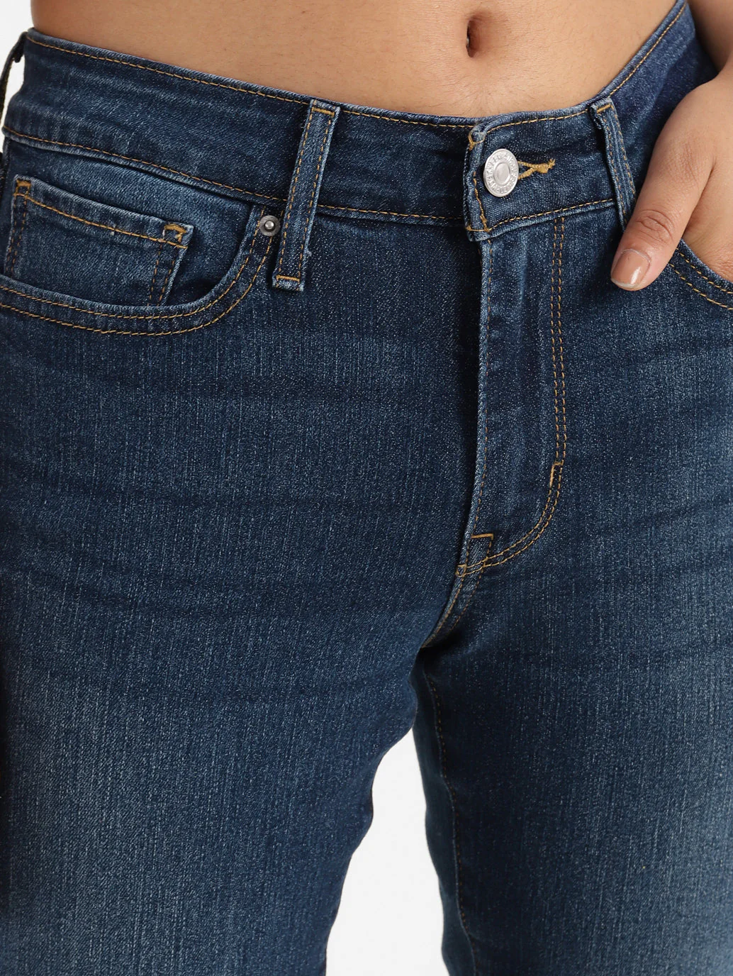 Women's 711 Blue Skinny Fit Mid Rise Jeans - Image 6
