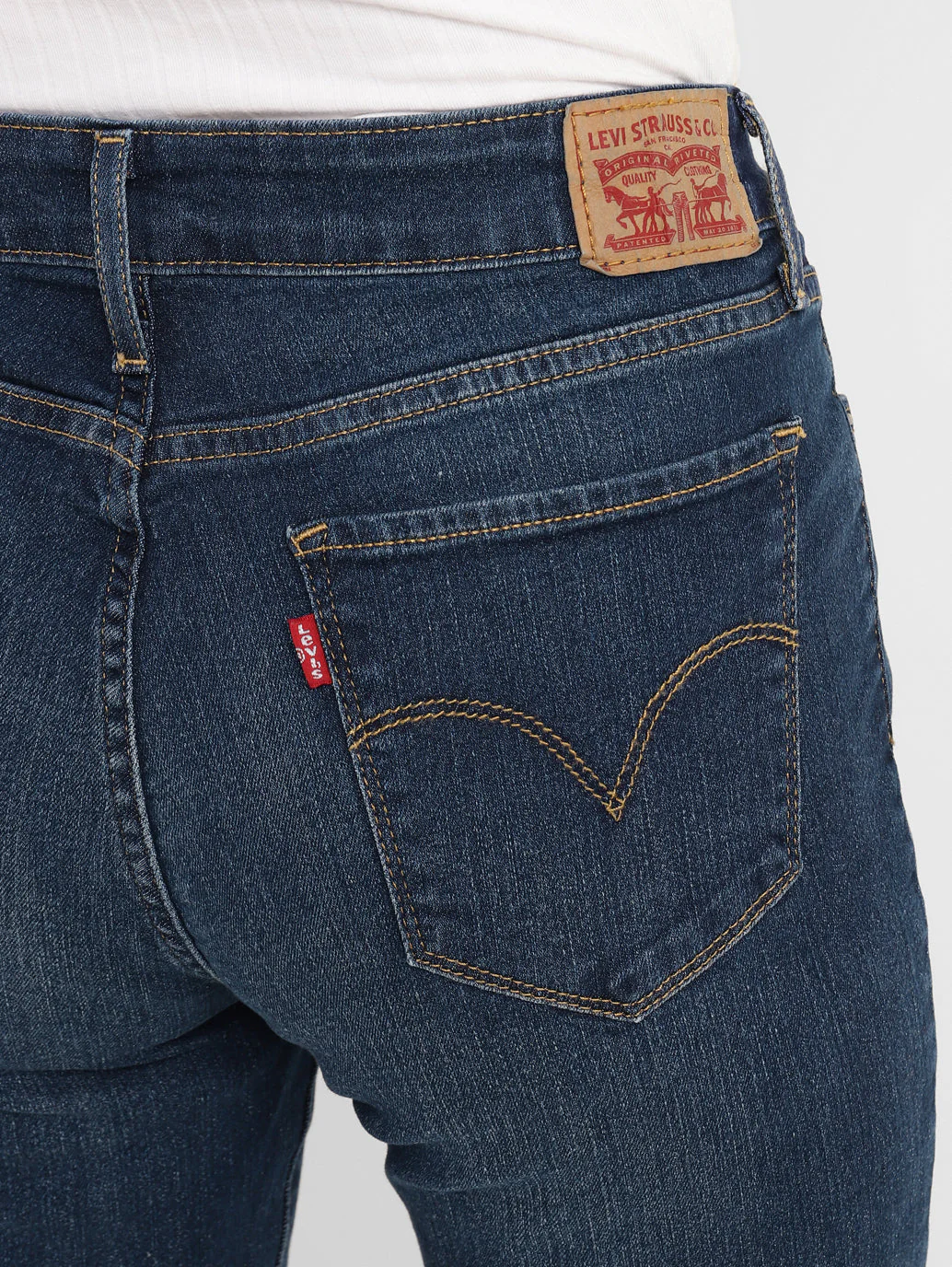 Women's 711 Blue Skinny Fit Mid Rise Jeans - Image 7