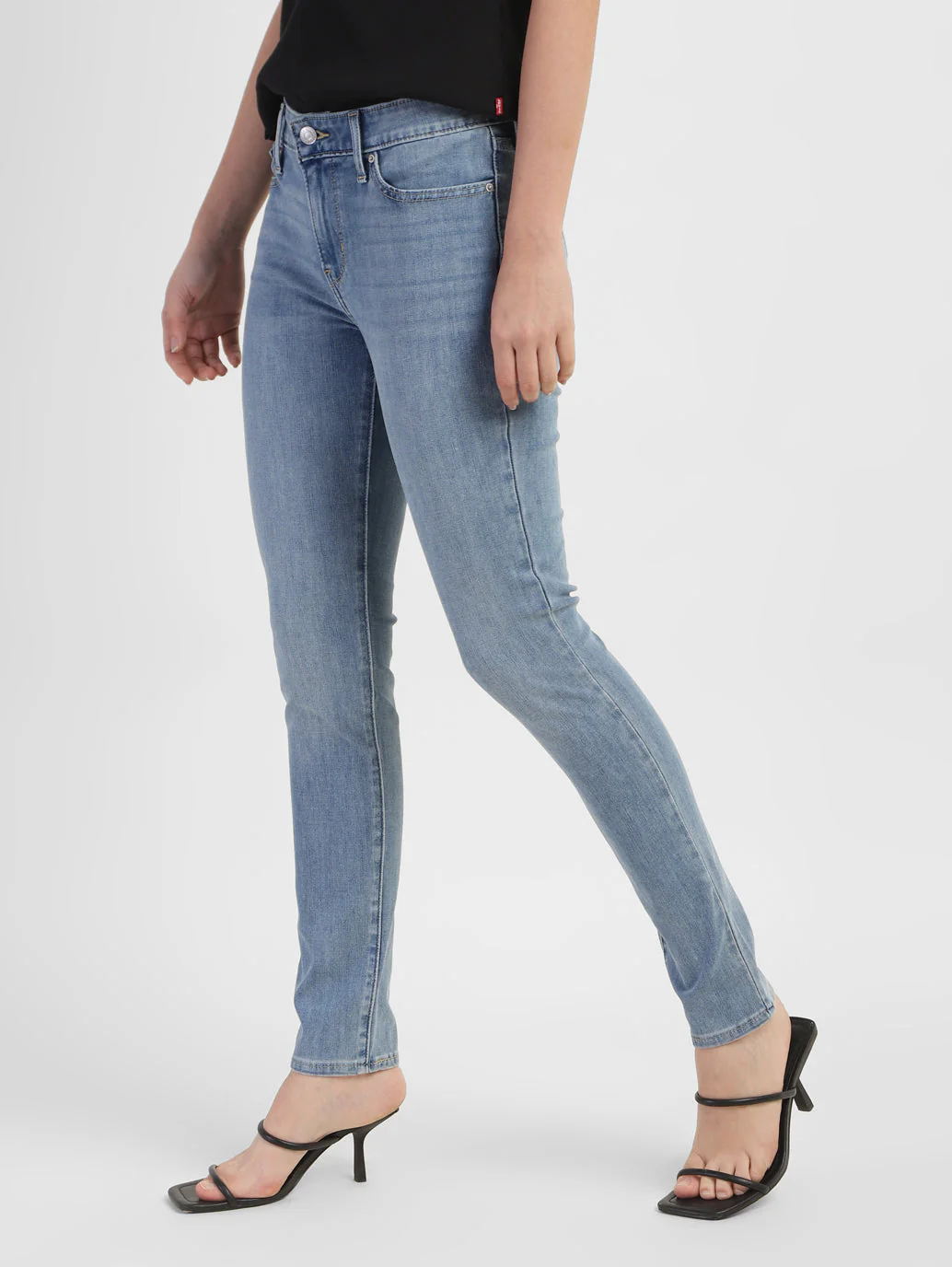 Women's 711 Blue Skinny Fit Mid Rise Jeans - Image 4