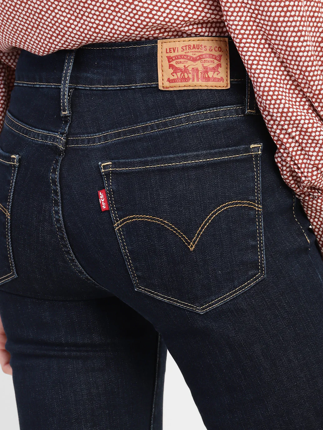 Women's 711 Blue Skinny Fit Mid Rise Jeans - Image 6