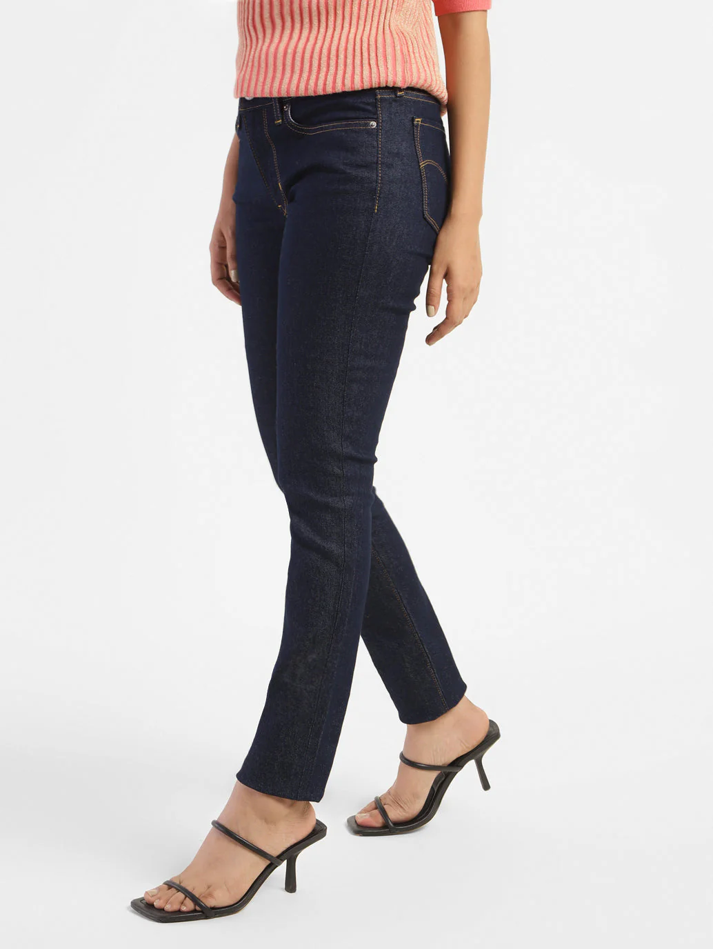 Women's 711 Blue Skinny Fit Mid Rise Jeans - Image 4