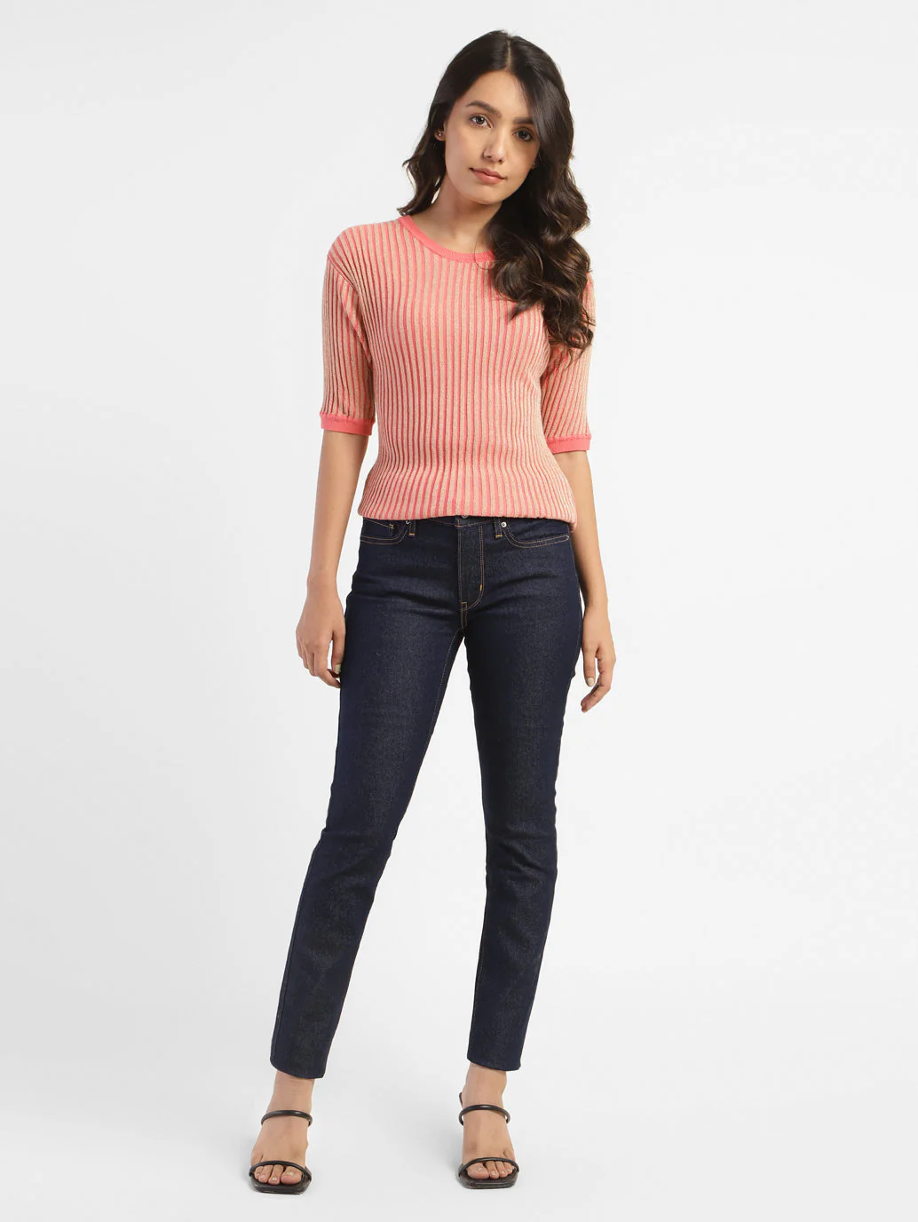 Women's 711 Blue Skinny Fit Mid Rise Jeans - Image 5