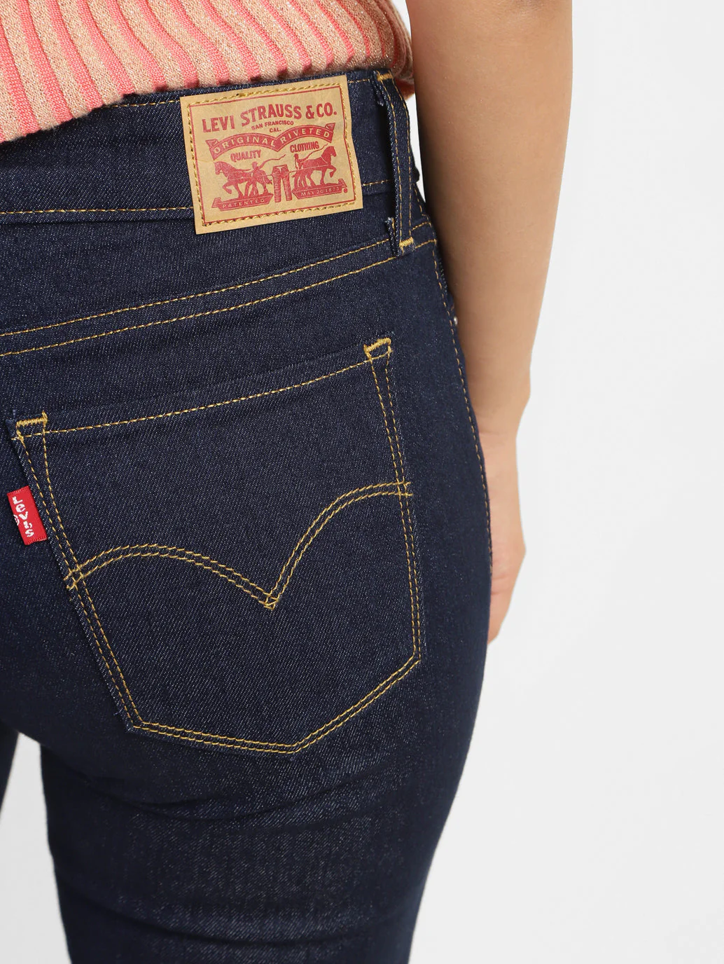 Women's 711 Blue Skinny Fit Mid Rise Jeans - Image 7
