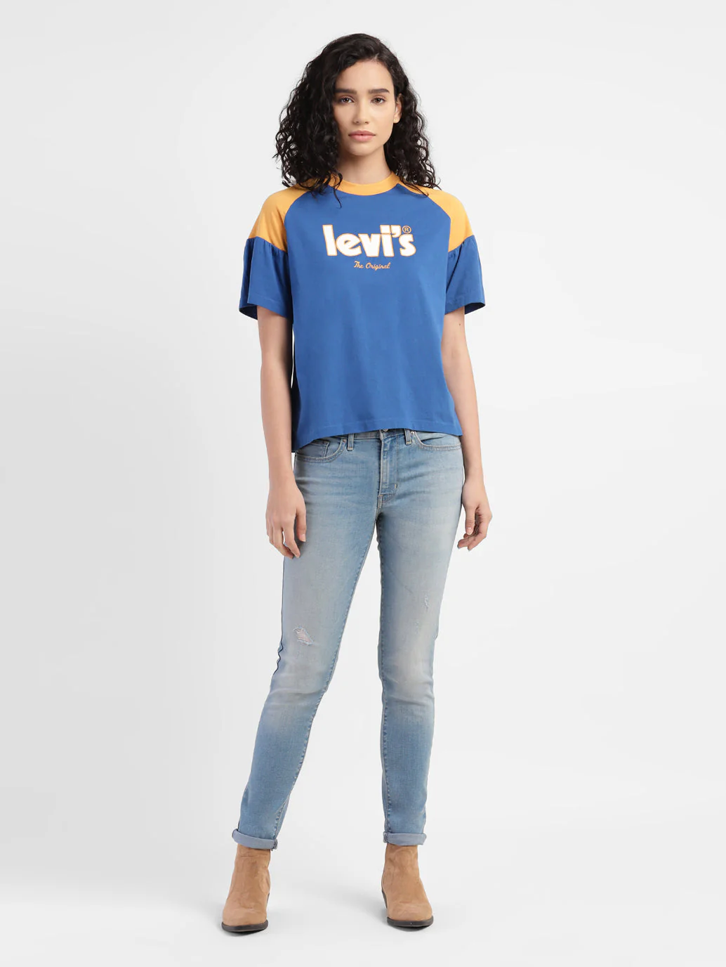 Women's 711 Blue Skinny Fit Mid Rise Jeans - Image 5