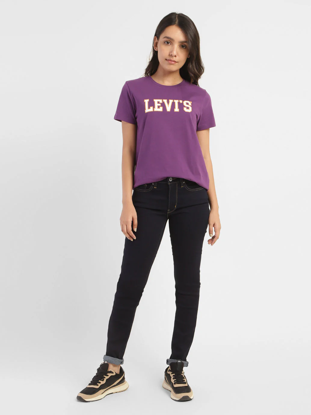 Women's 711 Blue Skinny Fit Mid Rise Jeans - Image 5