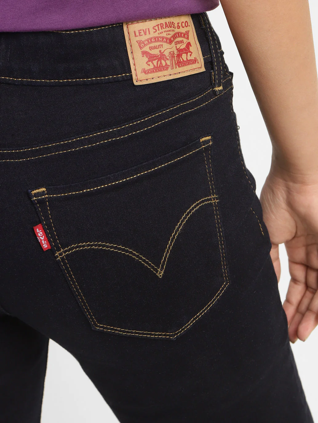 Women's 711 Blue Skinny Fit Mid Rise Jeans - Image 7
