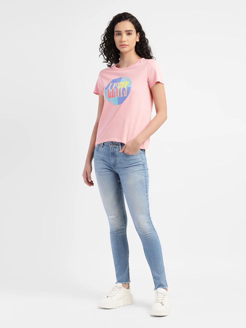 Women's 711 Blue Skinny Fit Mid Rise Jeans