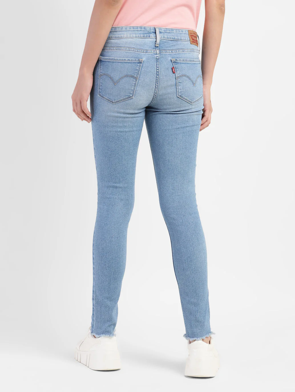 Women's 711 Blue Skinny Fit Mid Rise Jeans - Image 3