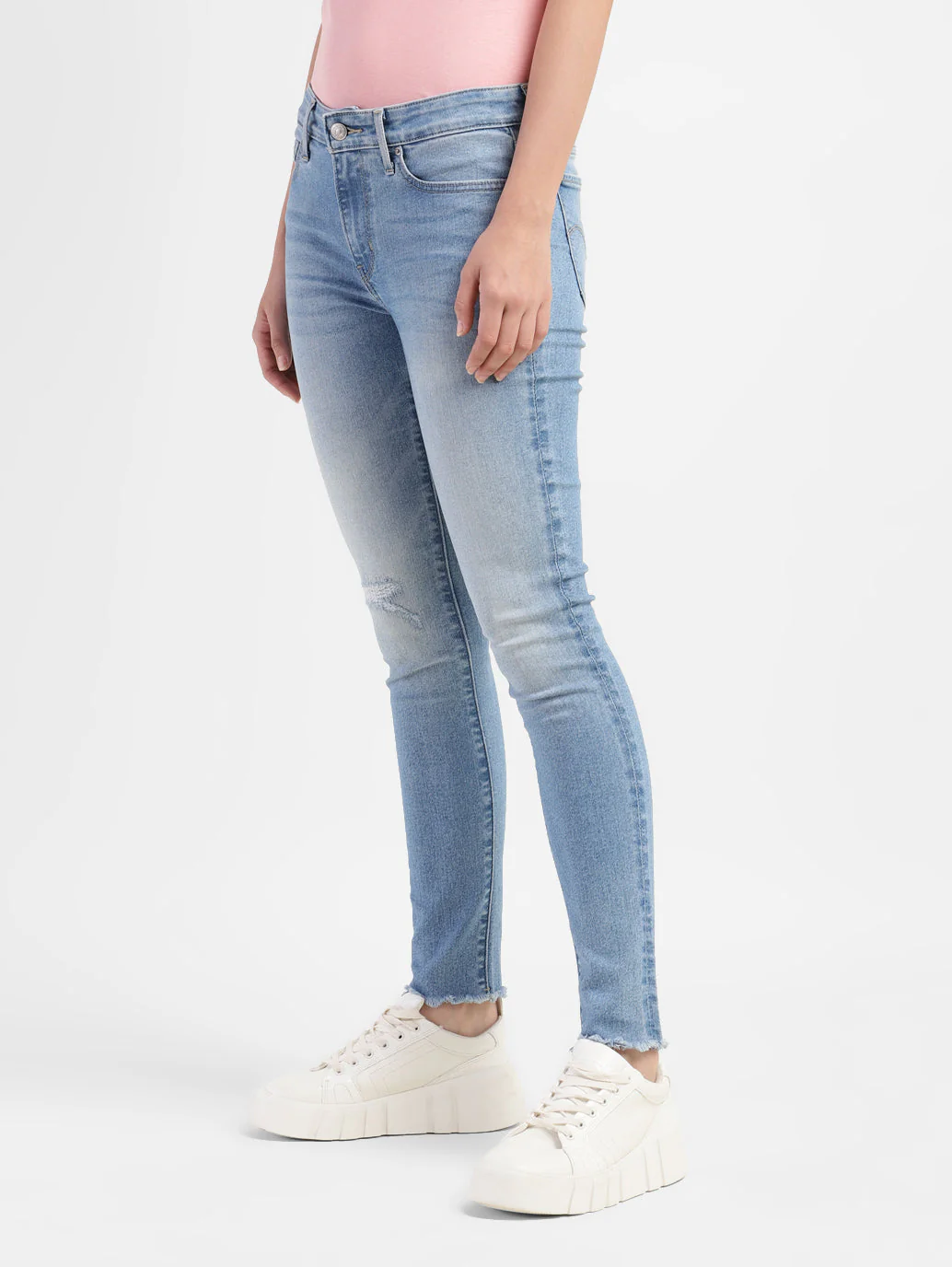 Women's 711 Blue Skinny Fit Mid Rise Jeans - Image 4