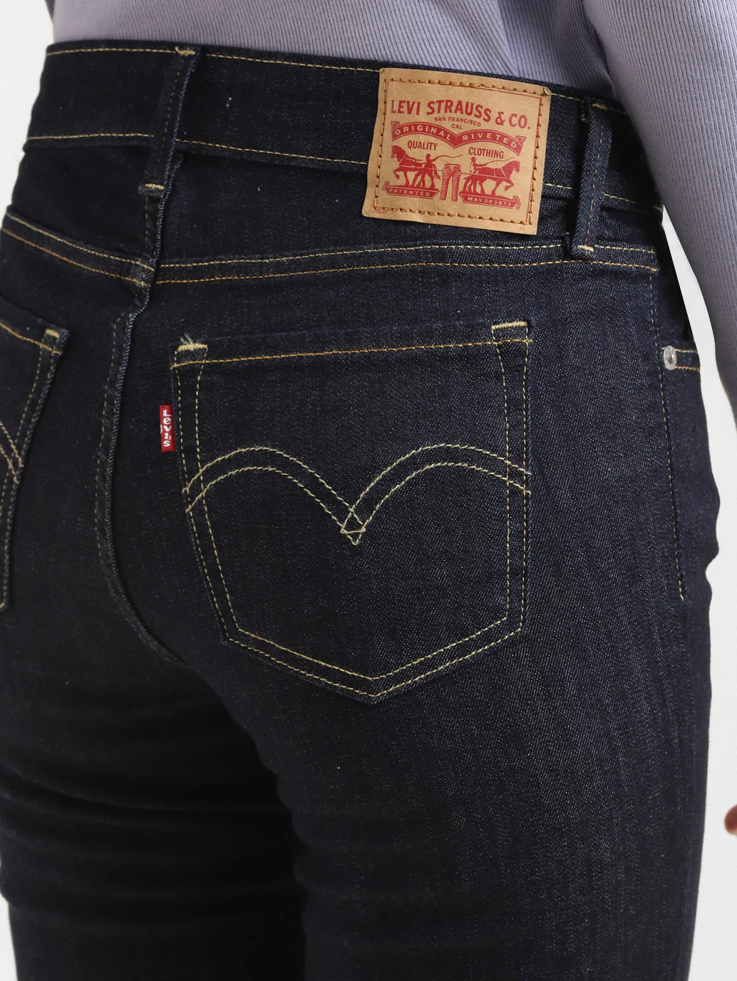 Women's 711 Blue Skinny Fit Mid Rise Jeans - Image 6