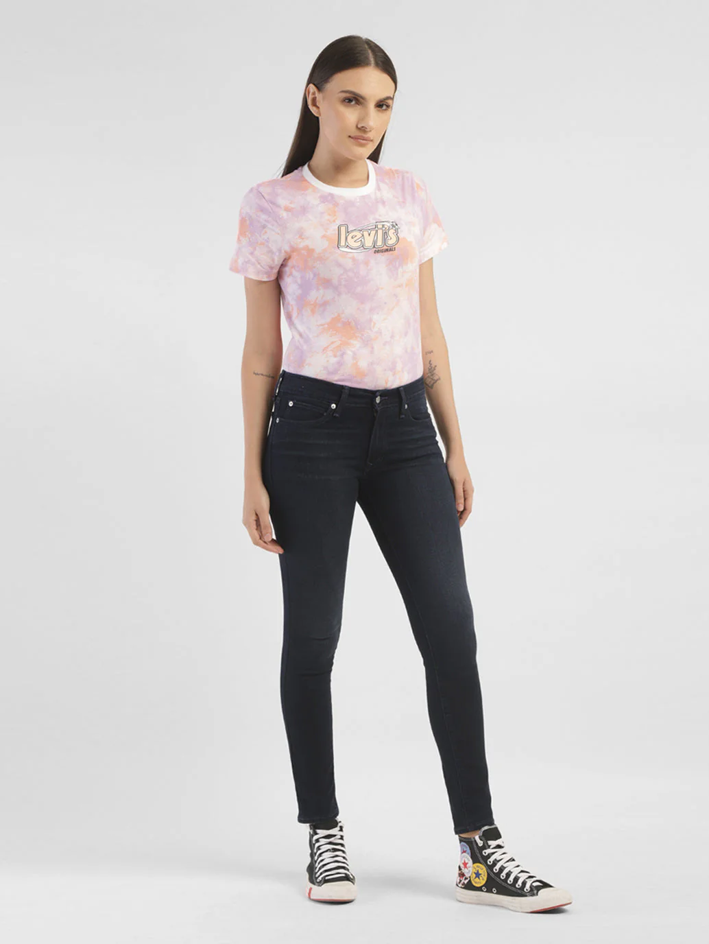 Women's 711 Blue Skinny Fit Mid Rise Jeans - Image 7