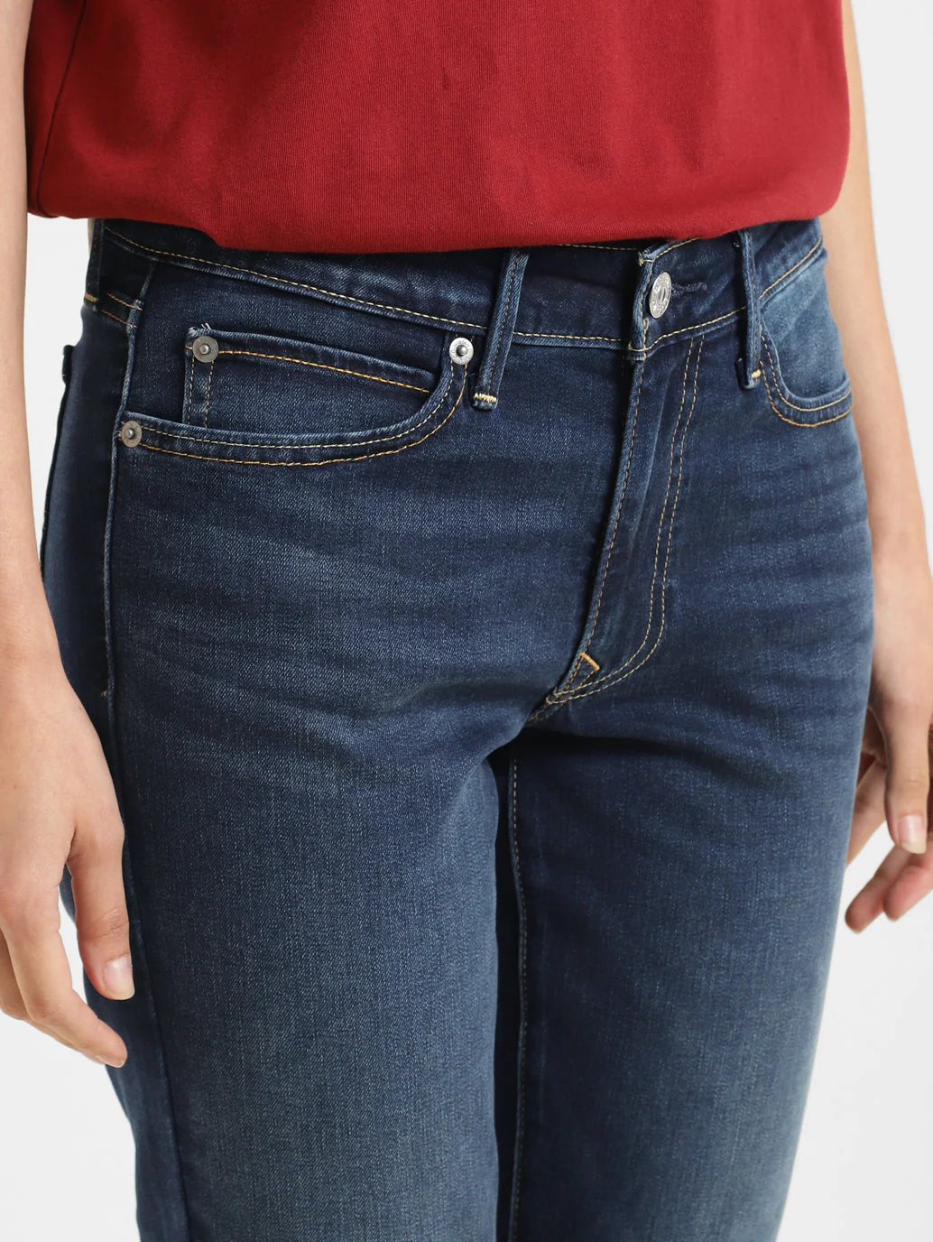 Women's 711 Blue Skinny Fit Mid Rise Jeans - Image 5