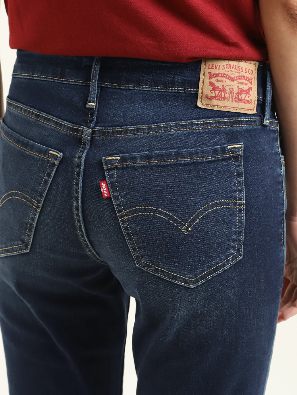 Women's 711 Blue Skinny Fit Mid Rise Jeans - Image 6
