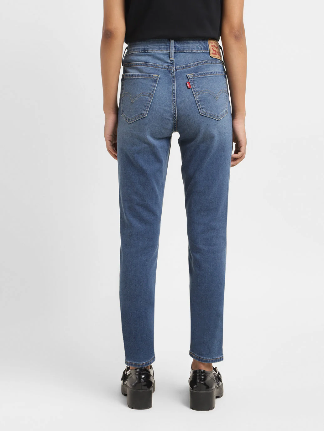 Women's 711 Blue Skinny Fit Mid Rise Jeans - Image 3