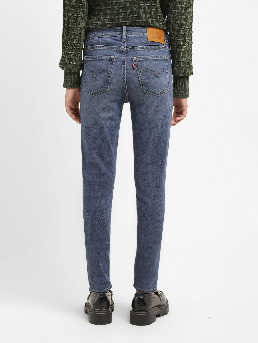 Women's 711 Blue Skinny Fit Mid Rise Jeans - Image 3