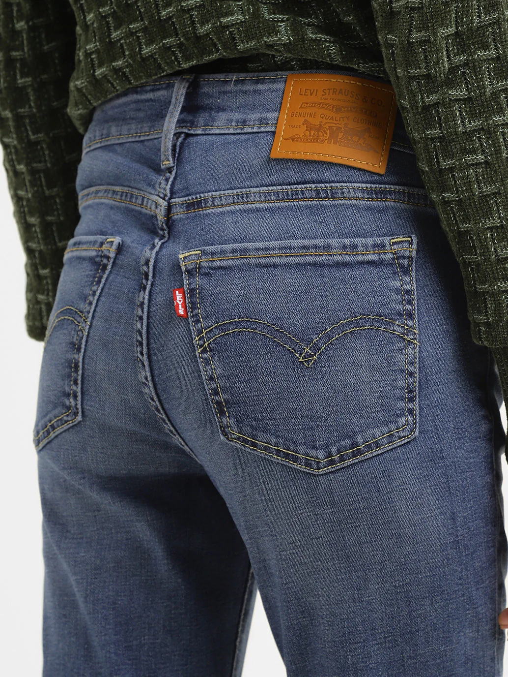 Women's 711 Blue Skinny Fit Mid Rise Jeans - Image 6