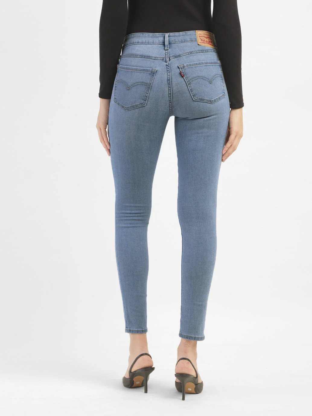 Women's 711 Blue Skinny Fit Mid Rise Jeans - Image 3