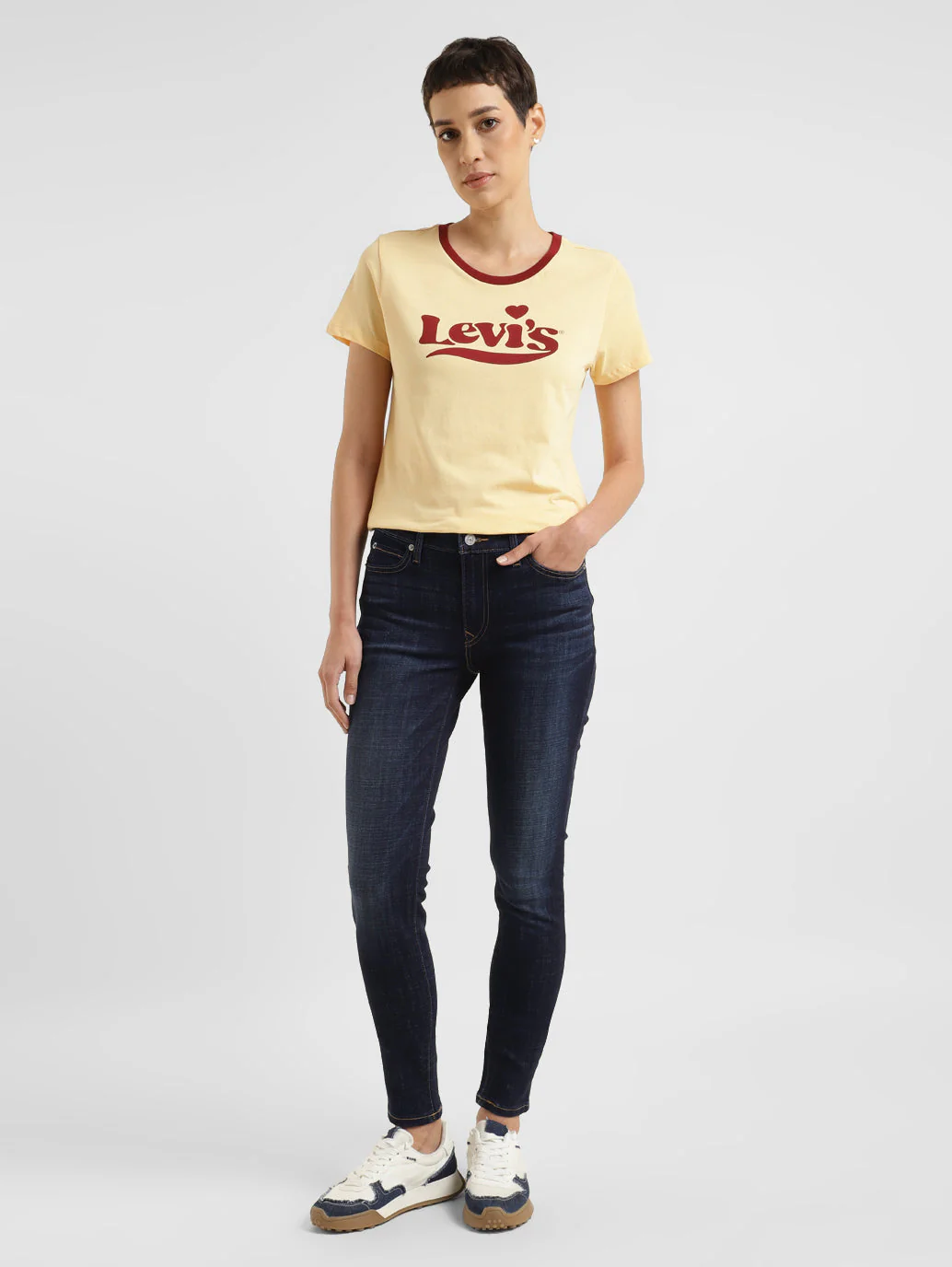 Women's 711 Blue Skinny Fit Mid Rise Jeans - Image 2