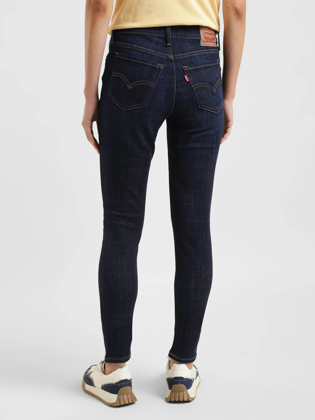 Women's 711 Blue Skinny Fit Mid Rise Jeans - Image 3
