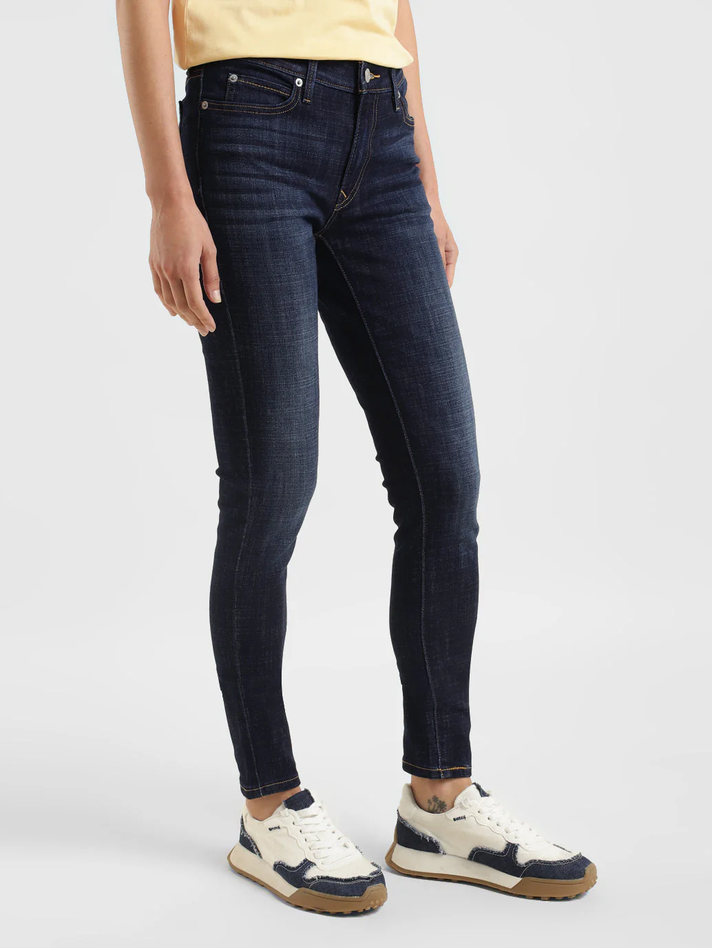Women's 711 Blue Skinny Fit Mid Rise Jeans - Image 4