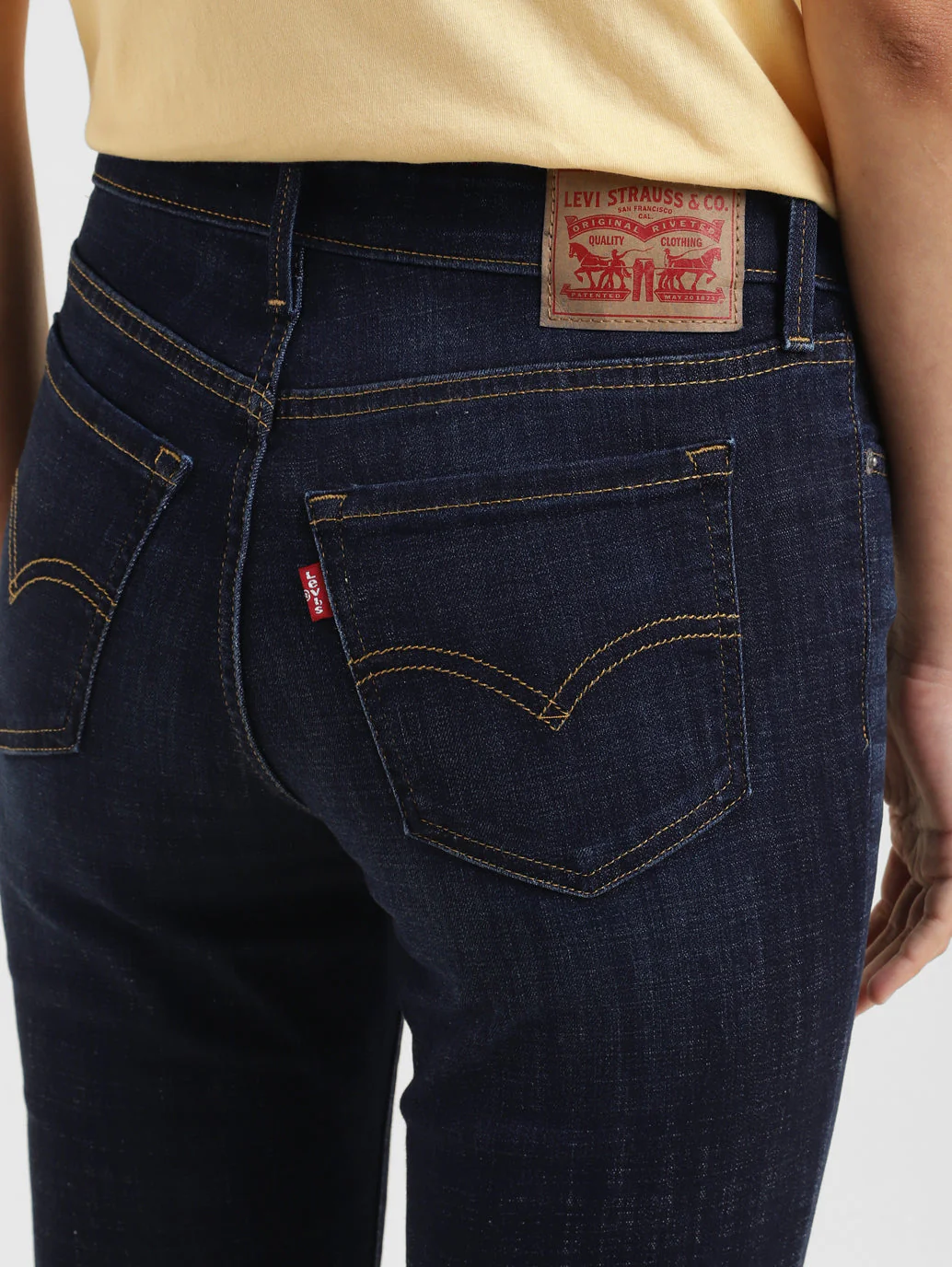 Women's 711 Blue Skinny Fit Mid Rise Jeans - Image 6
